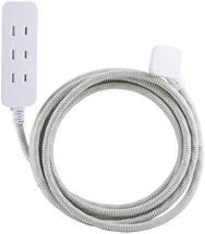 Cordinate Designer 3 Polarized Outlet Extension Cord with Surge Protection, Gray