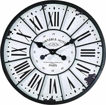 Creative Co-Op DE1176 Turn of The Century Style Metal and Wood Wall Clock