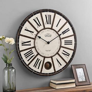 FirsTime & Co. Beige Ellington Pendulum Wall Clock, 27 x 2 x 27 inches