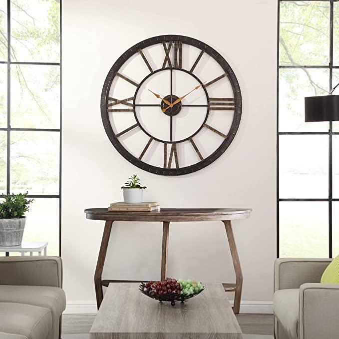 FirsTime & Co. Big Time Wall Clock, 40", Oil Rubbed Bronze Plastic