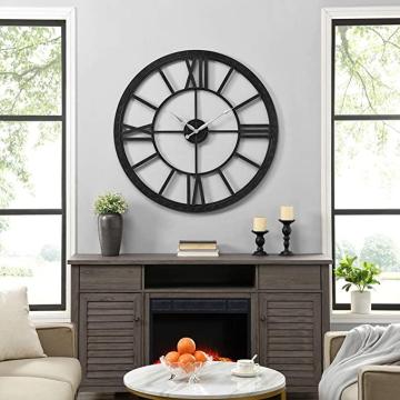 FirsTime & Co. Black Big Time Clock, Durable Plastic, Black, 40 x 2 x 40 inches