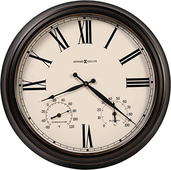 Howard Miller Kent City Wall Clock, Worn Black
