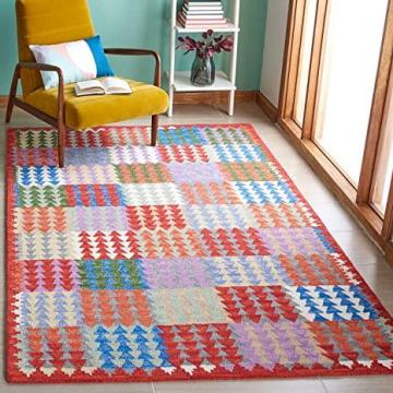 Safavieh Aspen Collection 5' x 8' Red/Blue Handmade Boho Premium Wool Area Rug