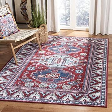 Safavieh Kazak Collection 5'3" x 7'6" Red/Blue Traditional Area Rug