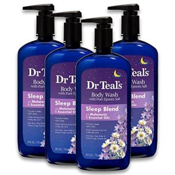 Dr Teal's Body Wash with Pure Epsom Salt, Sleep Blend with Melatonin, 24 fl oz
