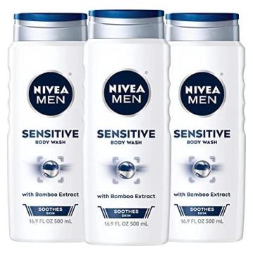 Nivea MEN Sensitive Body Wash with Bamboo Extract,16.9 Fl oz