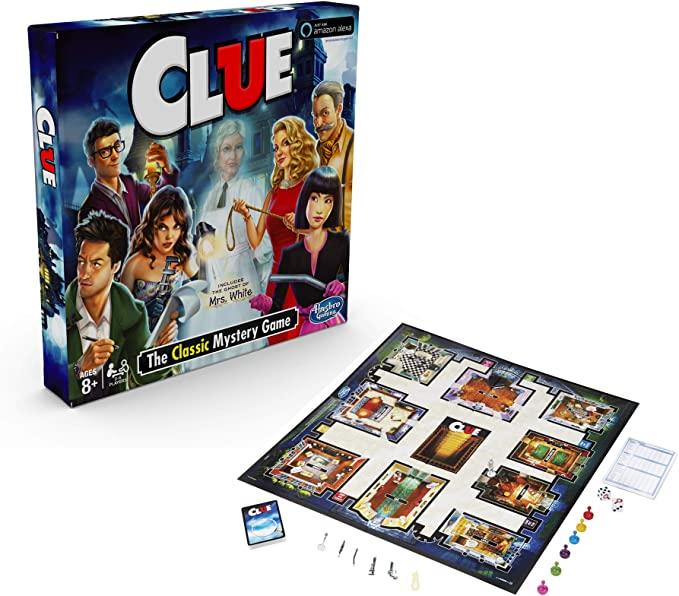 Hasbro Clue Game; Incudes The Ghost Of Mrs. White; Mystery Board Game For Kids Ages 8 And Up