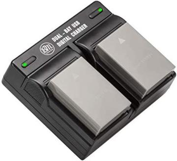 BM Premium 2 BLS-50, PS-BLS5 Batteries and Dual Bay Charger for Olympus Stylus 1 Cameras
