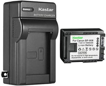 Kastar 1-Pack BP-808 BP808 Battery and AC Wall Charger Compatible with Canon Cameras