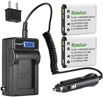 Kastar 2-Pack Battery and LCD AC Charger Compatible with Sealife Reefmaster, Tevion