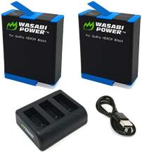 Wasabi Power HERO10, HERO9 Battery and USB Triple Charger, 3-Channel Charger Compatible with GoPro