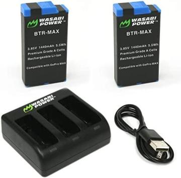 Wasabi Power Replacement for GoPro MAX Battery, Compatible with GoPro