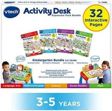 VTech Activity Desk 4-in-1 Kindergarten Expansion Pack Bundle for Age 3-5