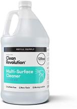 Clean Revolution Multi-Surface Cleaner Refill Supply, Spring Air, Jasmine, 128 Fl Oz