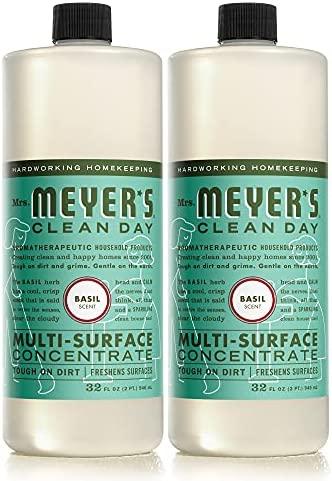 Mrs. Meyer's Clean Day Multi-Surface Cleaner Concentrate, Basil Scent, 32 Oz