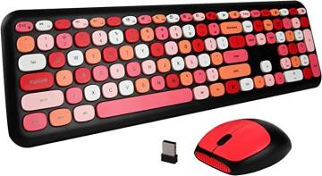 Letton Wireless Keyboard and Mouse Combo (Red)