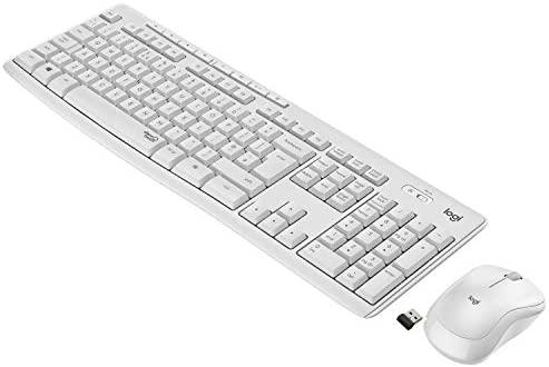 Logitech MK295 Wireless Mouse & Keyboard Combo with SilentTouch Technology - Off White