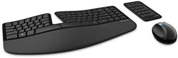 Microsoft Sculpt Ergonomic Wireless Desktop Keyboard and Mouse – Black