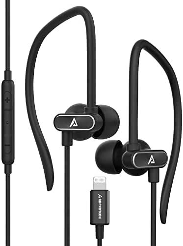 Adprotech Lightning Headphones ADPROTECH iPhone Earbuds with Ear-Hook Sports Earphones