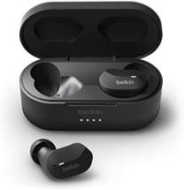 Belkin SoundForm True Wireless Earbuds, Bluetooth Headphones with Microphone (Black)