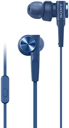 Sony MDRXB55AP Wired Extra Bass Earbud Headphones/Headset, Blue