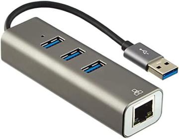 Amazon Basics Aluminum 3-Port USB 3.0 Hub, Gray