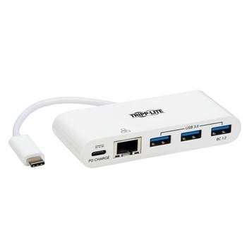 Tripp Lite 3-Port USB-C hub w/ GbE