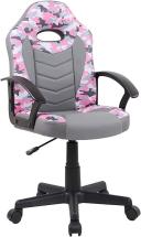 Techni Mobili Kid's Gaming and Student Racer Wheels Office Chair, Pink