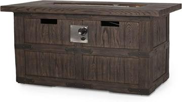 Christopher Knight Home 315620 Arnton Fire Pit, Wooden Brown