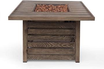 Christopher Knight Home Elberton Outdoor FIRE Pit, Wood Pattern Brown