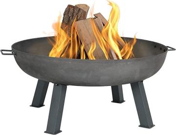 Sunnydaze Rustic Steel-Colored Cast Iron Fire Pit Bowl with Handles