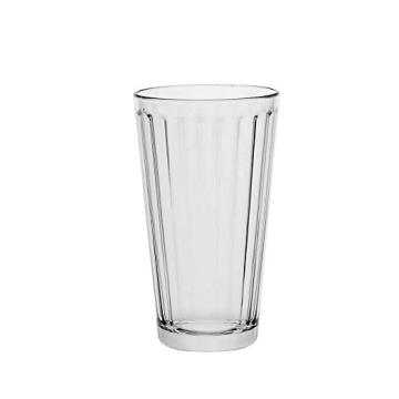 AmazonCommercial Drinking Glasses, Fluted Highball - Set of 6, Clear, 13 oz