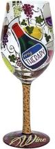 Enesco Designs by Lolita “My Therapy” Hand-painted Artisan Wine Glass, 15 oz.