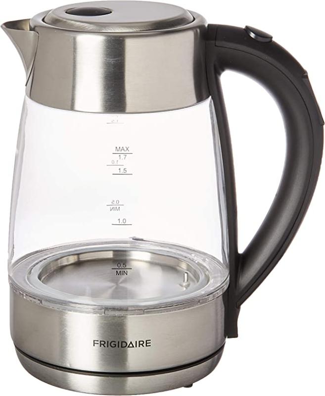 Frigidaire EKET102 Glass Kettle with Digital Control, Light Changes Color Based on Temperature
