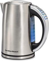 Hamilton Beach 1.7 Liter Electric Kettle for Tea and Hot Water, Cordless, Stainless Steel