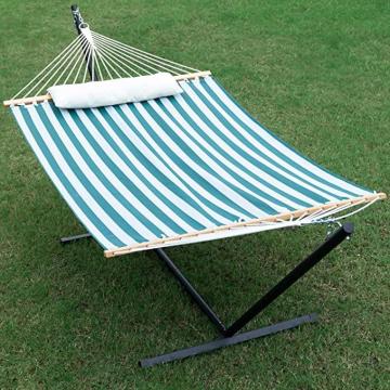 Gafete Quick Dry Two Person Hammock with Stand Included, Waterproof (Green)