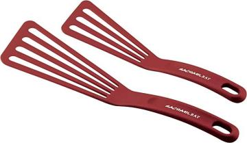 Rachael Ray Kitchen Tools and Gadgets Nylon Cooking Utensils Spatula Fish Turners - 2 Piece, Rose