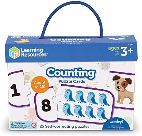 Learning Resources Counting Puzzle Cards, Kindergarten Readniness, Self Correcting Puzzles