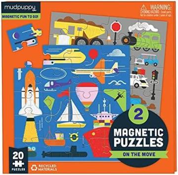 Mudpuppy On The Move Magnetic Puzzles from Mudpuppy - Includes Two 20-Piece Magnetic Puzzles
