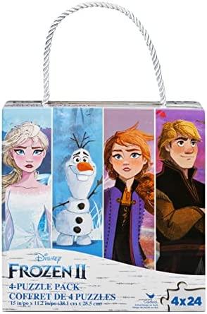 Spin Master Disney Frozen 2 4-Pack of Jigsaw Puzzles for Families, Kids, and Preschoolers