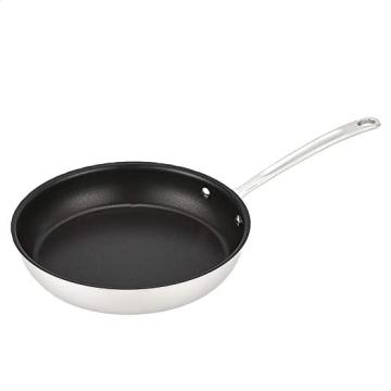 AmazonCommercial Tri-Ply Non-Stick Stainless Steel Fry Pan, 10 Inch