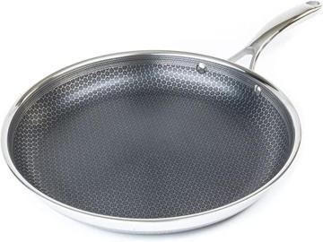 HexClad 12 Inch Hybrid Stainless Steel Frying Pan with Stay-Cool Handle