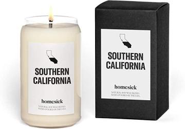 Homesick Premium Scented Candle, Southern California - Scents of Orange, Lemon, Rose, 13.75 oz