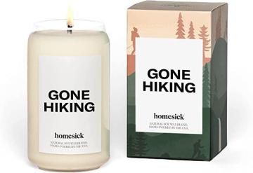 Homesick Premium Scented Candle, Gone Hiking - Scents of Pine, Jasmine, Sandalwood, 13.75 oz