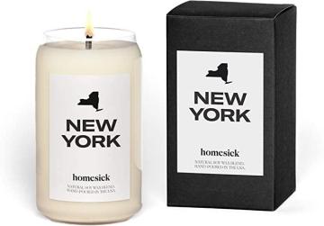 Homesick Premium Scented Candle, New York - Scents of Apple Peel, Nutmeg, Clove, 13.75 oz