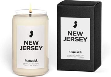 Homesick Scented Candle, New Jersey - Scents of Candy Apple, Cranberry, 13.75 oz