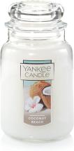 Yankee Candle Coconut Beach Scented, Classic 22oz Large Jar Single Wick Candle