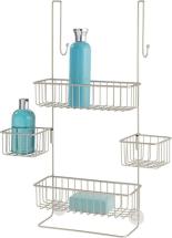 iDesign The Metalo Collection Over-The-Door Hanging Shower Caddy Organizer