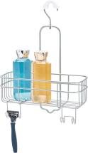 iDesign 59216 Euro Metal Hanging Bathroom Shower Caddy with Swivel Hook