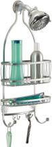 iDesign Metal Extra-Wide Hanging Shower Caddy, The York Collection, Silver